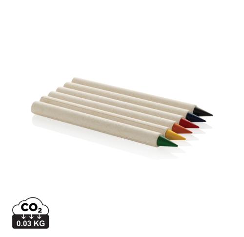 Printed Micki GRS infinity 6pc colouring pencil set white