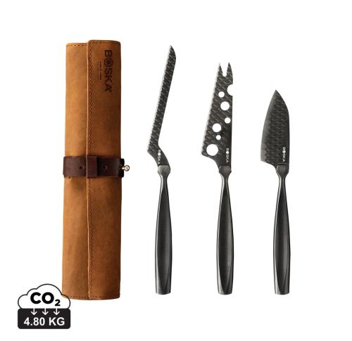 Promotional BOSKA Cheese Knife Set Monaco+ Black black