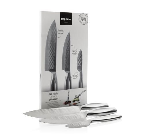 BOSKA Kitchen Knives Monaco+, set of 3 steel
