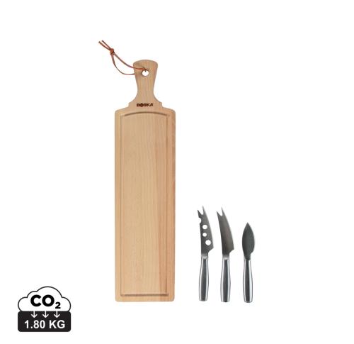 Promotional BOSKA Cheese Set Amigo brown, steel