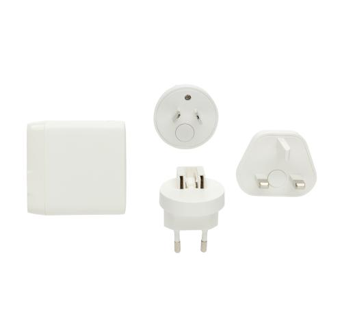 Travel Charge Pro RCS rplastic travel charger with USB C white, black