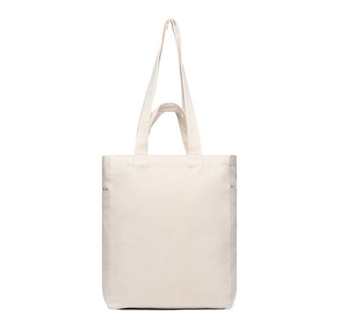 Printed VINGA Hilo AWARE™ recycled canvas zip tote off white