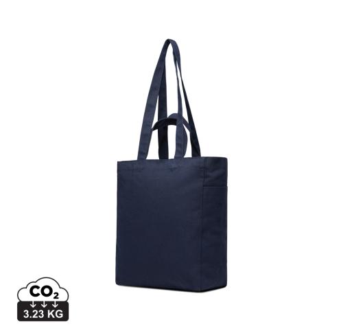 VINGA Hilo AWARE™ recycled canvas zip tote navy