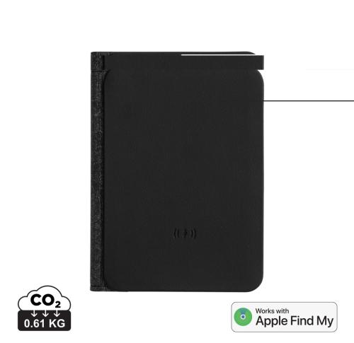 Branded Trackmate RCS rpolyester passport holder worldwide locating black