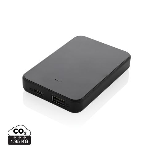 Boostcore RCS recycled plastic powerbank 5.000mAh with USB C black