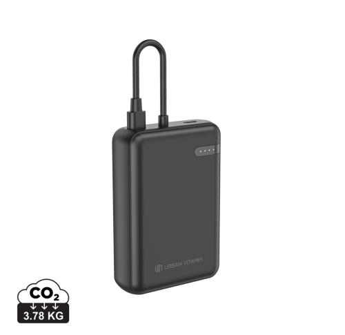 Branded Urban Vitamin Fullerton RCS recycled 10,000 20W PD powerbank black