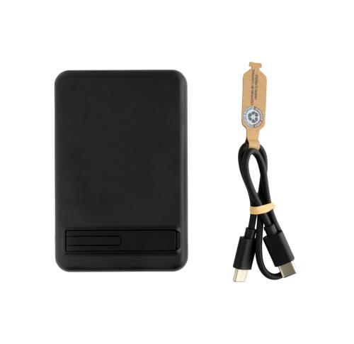 Zen RCS rplastic 5000 mah 5W magnetic bamboo powerbank black