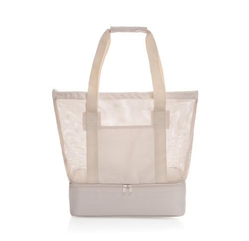 Printed Iqlo Aware™ RPET 2-in-1 cooler tote beige