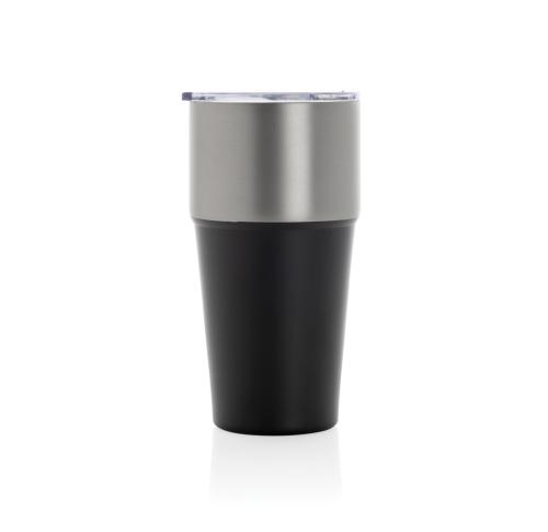 Custom Fluid RCS certified recycled steel tumbler 500ml black