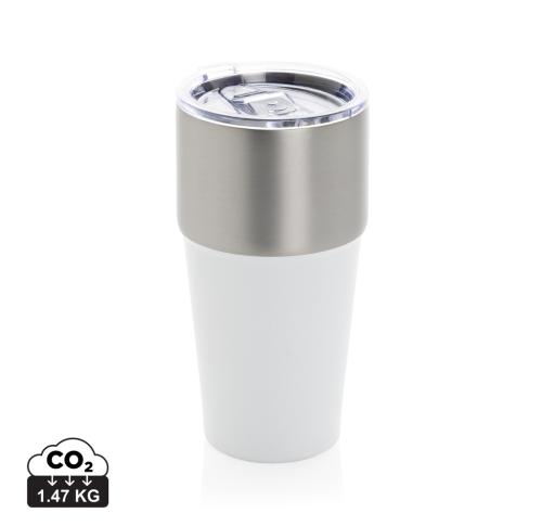 Fluid RCS certified recycled steel tumbler 500ml white