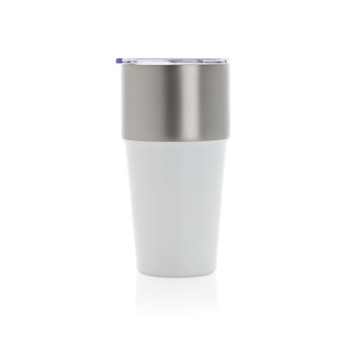 Fluid RCS certified recycled steel tumbler 500ml white