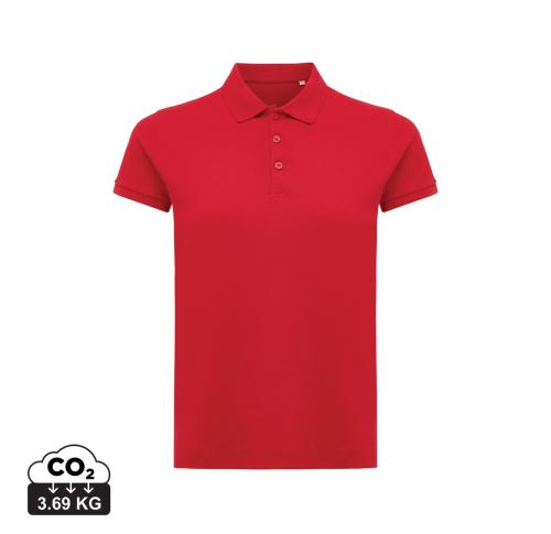 Iqoniq Yosemite women recycled cotton pique polo red
