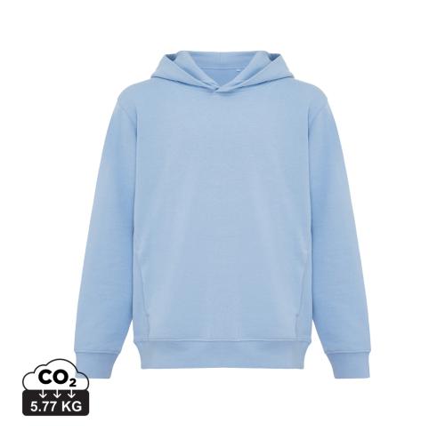 Iqoniq Yengo kids recycled cotton hoodie with sidepockets sky blue