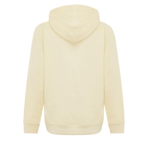 Iqoniq Yengo kids recycled cotton hoodie with sidepockets cream yellow