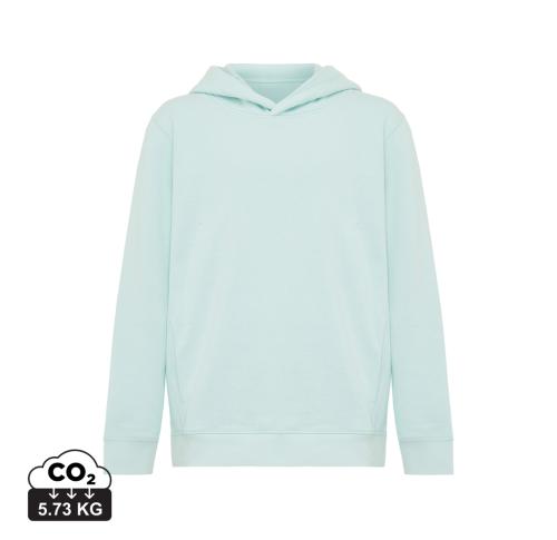 Iqoniq Yengo kids recycled cotton hoodie with sidepockets crushed mint