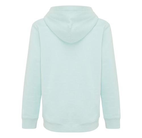 Iqoniq Yengo kids recycled cotton hoodie with sidepockets crushed mint