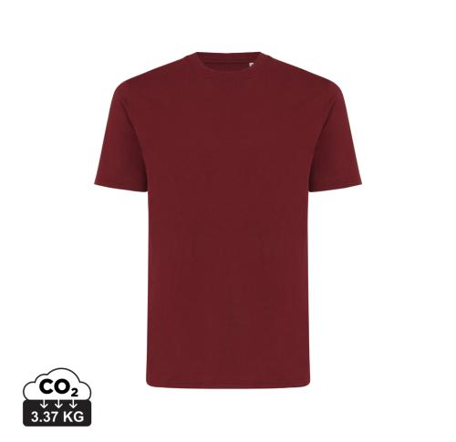 Branded Iqoniq Sierra lightweight recycled cotton t-shirt burgundy