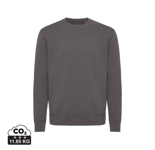 Iqoniq Kruger relaxed recycled cotton crew neck anthracite