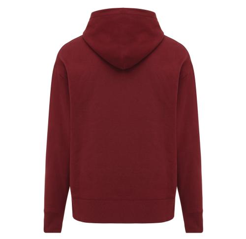 Iqoniq Yoho recycled cotton relaxed hoodie burgundy