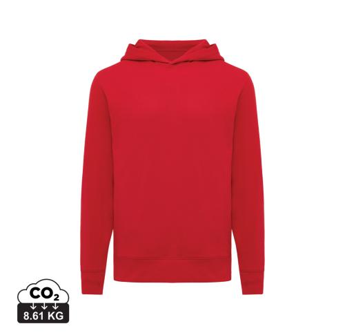 Iqoniq Yengo recycled cotton hoodie with sidepockets red