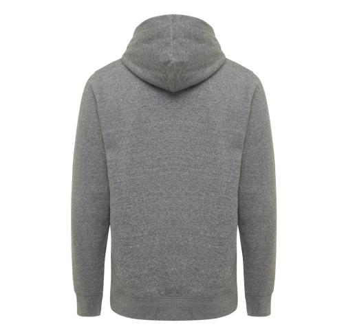 Iqoniq Yengo recycled cotton hoodie with sidepockets light heather anthracite