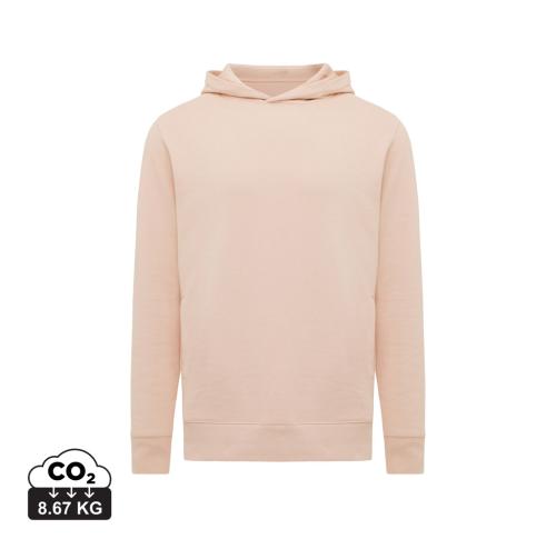 Iqoniq Yengo recycled cotton hoodie with sidepockets peach nectar