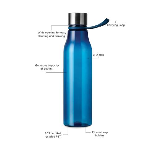 VINGA Lean RCS RPET waterbottle 800 ML navy