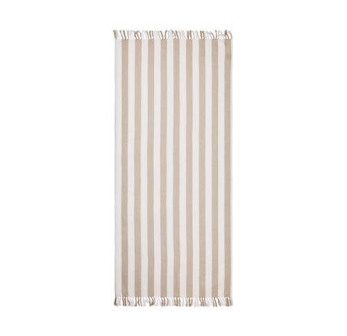 VINGA Ornos GRS recycled cotton hammam towel beige, white