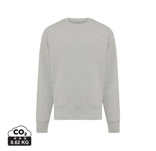 Iqoniq Kruger relaxed recycled cotton crew neck heather grey