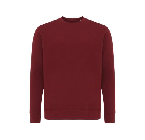 Iqoniq Etosha lightweight recycled cotton crew neck burgundy Custom Logo