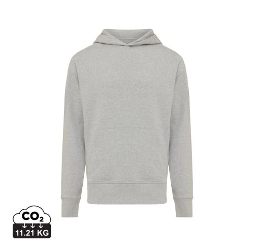 Iqoniq Yoho recycled cotton relaxed hoodie heather grey