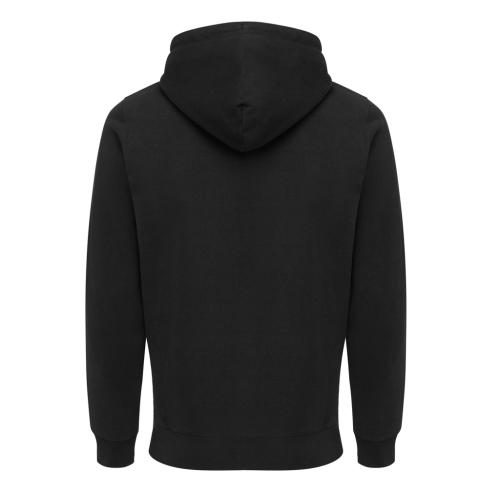 Iqoniq Abisko recycled cotton zip through hoodie black Customised Logo