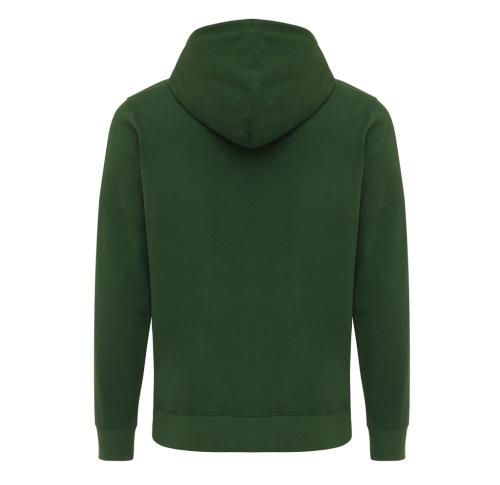 Iqoniq Abisko recycled cotton zip through hoodie forest green