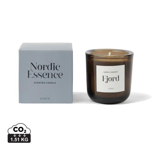 Nordic essence scented candle small blue, dark brown