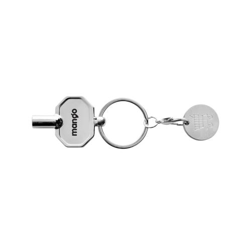 RCS recycled zinc alloy radiator key keychain with coin silver