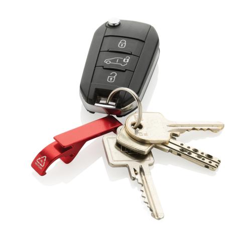 RCS recycled aluminum bottle and can opener red