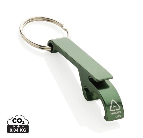 RCS recycled aluminum bottle and can opener green