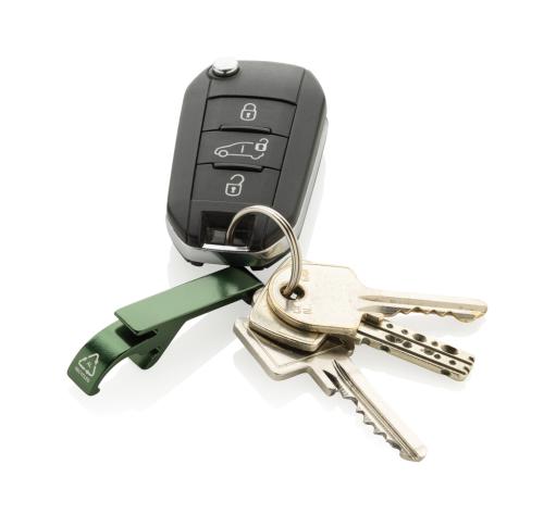 RCS recycled aluminum bottle and can opener green