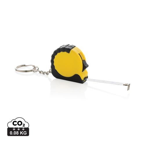 MeasureMate RCS reycled ABS 1 meter tape keychain yellow