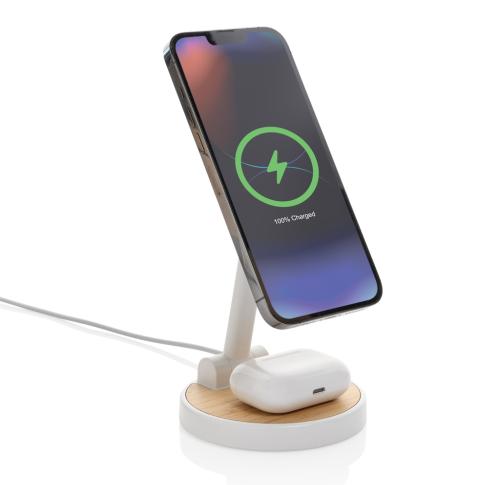 Ontario RCS rplastic 15W magnetic charging 2 in 1 stand white