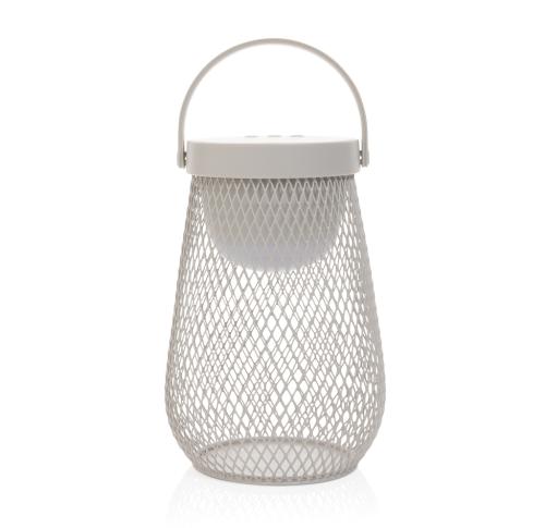 Promotional Aurora RCS recycled plastic USB re-chargeable table lamp grey