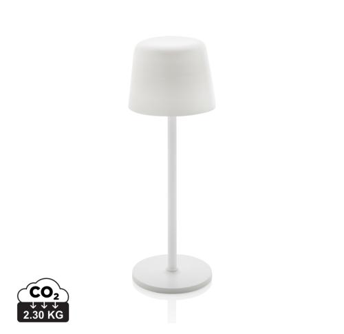 Zenic RCS recycled plastic USB re-chargable table lamp white