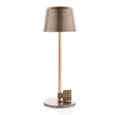 Zenic RCS recycled plastic USB re-chargable table lamp bronze