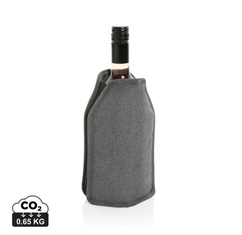 Branded Vino AWARE™ RPET wine cooler sleeve grey