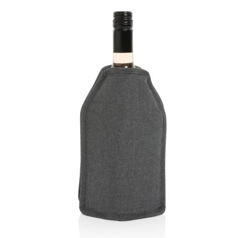 Branded Vino AWARE™ RPET wine cooler sleeve grey