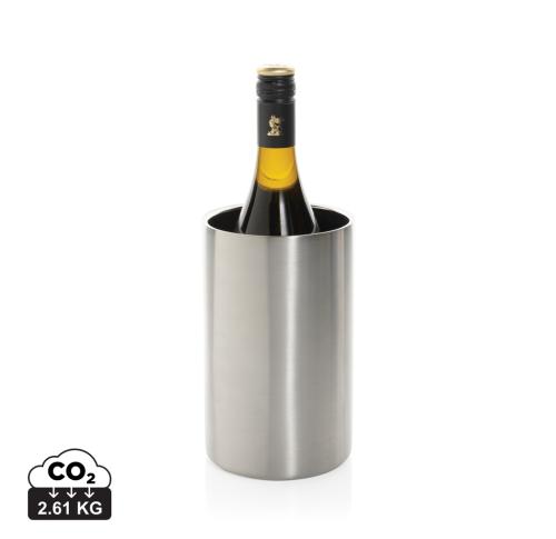 Vino RCS certified recycled stainless steel wine bucket silver