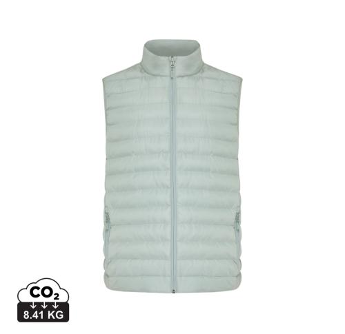 Branded Iqoniq Meru men recycled polyester bodywarmer iceberg green