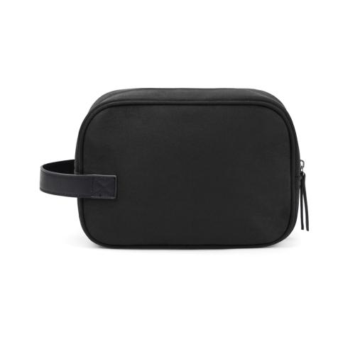 Custom VINGA Marlow RCS recycled polyester toiletry bag black