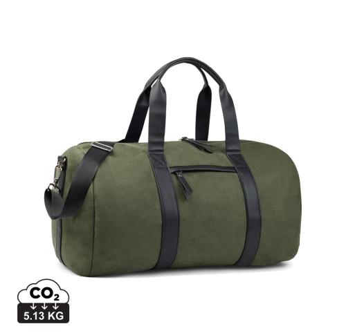 VINGA Marlow RCS recycled polyester weekend bag green, black