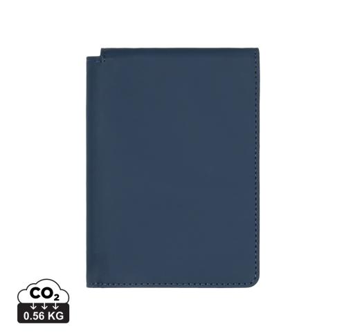 VINGA Baltimore RCS recycled polyester RFID passport cover navy